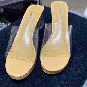 Cape Robbin Yellow Heels with Sleek Modern Design